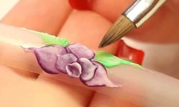 3D Nail Art Design Lily Style Flower Tutorial Video by Naio Nails