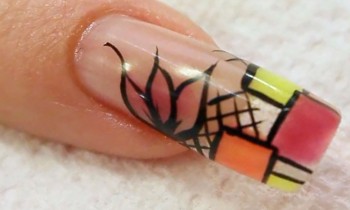 Art Deco Acrylic Nail Tutorial Video by Naio Nails