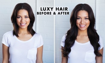 Before and After with Luxy Hair Extensions