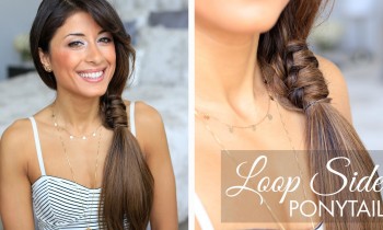 Loop Side Ponytail Cute Hairstyle