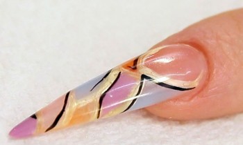 Mosaic Stiletto Gel Nail Tutorial Video by Naio Nails