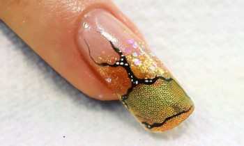 Napkin Acrylic Nail Art Tutorial Video by Naio Nails