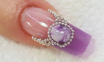 Purple Jewel Acrylic Nail Art Tutorial Video by Naio Nails