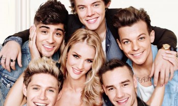 Rosie Huntington-Whiteley with One Direction Cover Makeup Look – using drugstore makeup