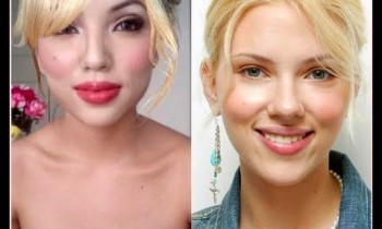 Scarlett Johansson Make-up transformation !!!