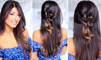 Knotted Half-Up Half-Down Hairstyle