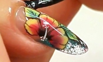 Colour Tip Nail with One Stroke Nail Art Tutorial Video by Naio Nails