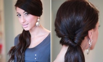 Simple Looped Side Ponytail