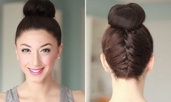 Upside Down French Braid Bun Style