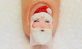 Christmas Nail Designs: Acrylic Nail Art Santa Tutorial Video by Naio Nails