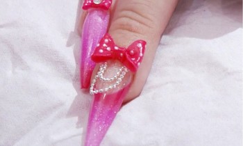 Part 1 – Pretty in Pink Acrylic Ballet Slipper Nail with 3D bow – Kirsty Meakin – Naio Nails