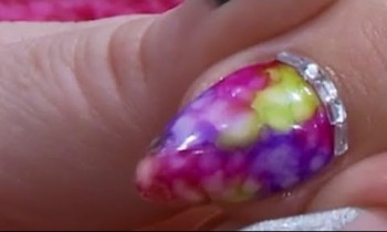 Tie Dye Sharpie Design Acrylic Nail  – Kirsty Meakin – Naio Nails