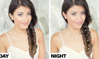 Reverse Fishtail Braid Day to Night