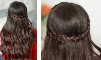 Valentine’s Day Half Up Braided Hairstyle