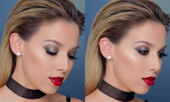 Silver Smokey Eye + Red Lip Makeup | LUSTRELUX