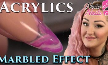 Creating an Acrylic Marbled Effect French Nail