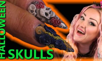 Halloween 3D Acrylic Skull Designs – Naio Nails Tutorial
