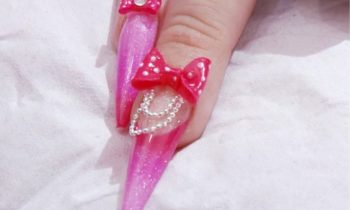 Part 2 – Pretty in Pink Acrylic Ballet Slipper Nail with 3D bow – Kirsty Meakin – Naio Nails