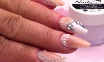 Vintage Bridal Nail Art Design Tutorial – Simple Lace effect 3D Acylic