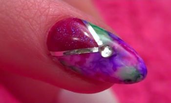 Gel Polish Chevron and Sharpie Design