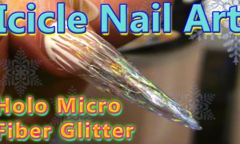 Acrylic & Gel Icicle Stilleto Nail with Holographic Micro Fibers Glitters – Step by Step Tutorial.