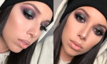 GREEN SPARKLY SMOKEY EYE | LUSTRELUX