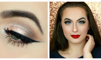 100% DRUGSTORE Classic Holiday Makeup Tutorial | Champagne Neutral Eyes & Red Lips