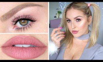 90’s Inspired Makeup & Hair! ♡ Mauve Pinks, Glitter & Zig-Zag Ponytails!