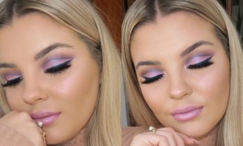 Purple Iridescent Cut Crease Makeup Tutorial GRWM ♡ Jasmine Hand