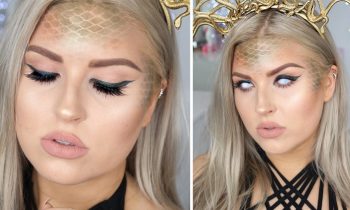 Medusa Halloween Makeup ♡ Snake Scales, Green & Gold