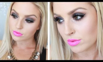 Grungy Black Smokey Eyes & Hot Pink Lips! ♡
