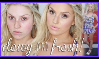 GRWM Makeup & Outfit ♡ Dewy & Fresh Skin w/ Shimmer Taupe Eyes!