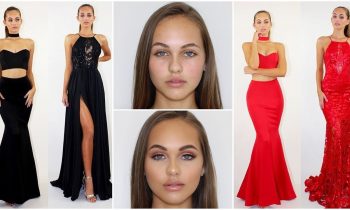 School Formal/Prom Makeup Tutorial ♡ Peachy Glam & Dress Ideas ♡ Jasmine Hand