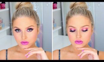 Hair & Makeup Tutorial! ♡ Perfect Wrapped Bun & Fuchsia Makeup!