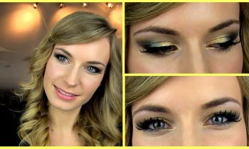 Anne V – Anne Vyalitsyna Makeup Tutorial! Gold Green Smokey Eye + Glitter. Party, Prom Makeup.