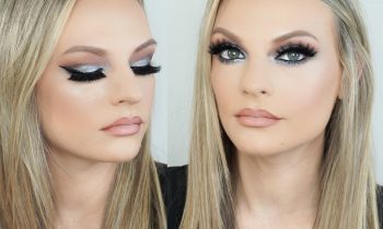 Blue Glitter Cut Crease Makeup Tutorial