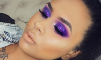 Bold Purple Glitter Tutorial Ft| Affordable brush set