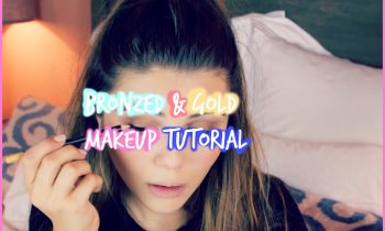 Bronzed Makeup Tutorial w/ Pop of Metallic Gold Eyeliner!
