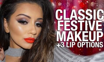 CLASSIC FESTIVE MAKEUP TUTORIAL 2016 + 3 Lip Options