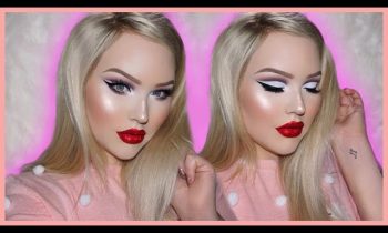 CLASSIC Holiday Glam Makeup Tutorial + RED Glitter Lips