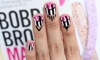 CRAZY Nail Art: Dripping Paint on Stripes!