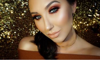 Copper Red Smokey Eye With Gold Glitter Tears | Jaclyn Hill