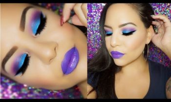 Electric PURPLE & BLUE Smokey Eye Makeup Tutorial !