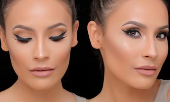 FULL COVERAGE FOUNDATION W/ CONTOUR / HIGHLIGHT + SIMPLE EYE LOOK