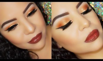 Fall Makeup Tutorial | Gold Eyes and  Brown Lips !
