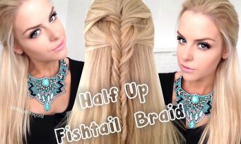 Half Up Fishtail Braid Hairstyle