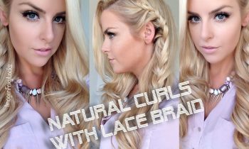 Natural Curls with a Lace Side Braid Hair Tutorial