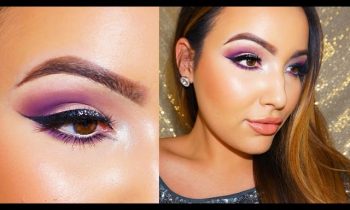 New Years Eve Makeup Tutorial | Purple & Ombre Glitter liner