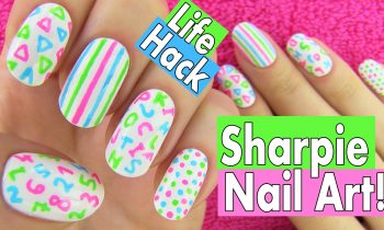 Sharpie Nails, Nail Art Life Hacks. 5 Easy Nail Art Designs for Back to School!
