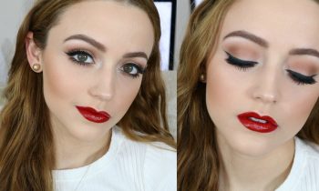 Simple Holiday Makeup Tutorial | Glossy Red Lips
